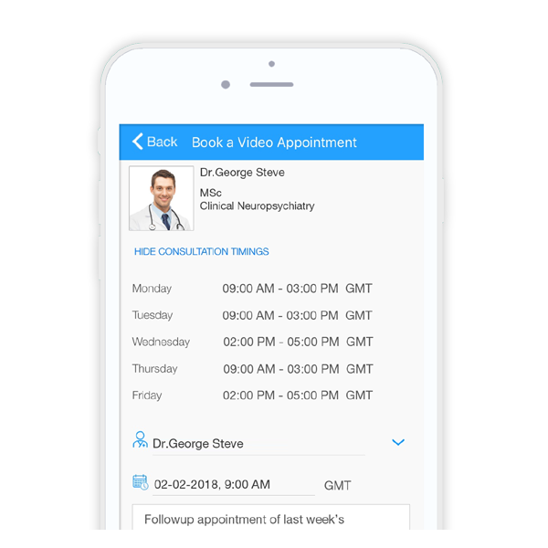 Select available appointment slots