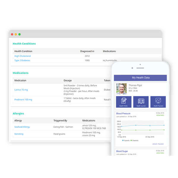 Update PHR & health data